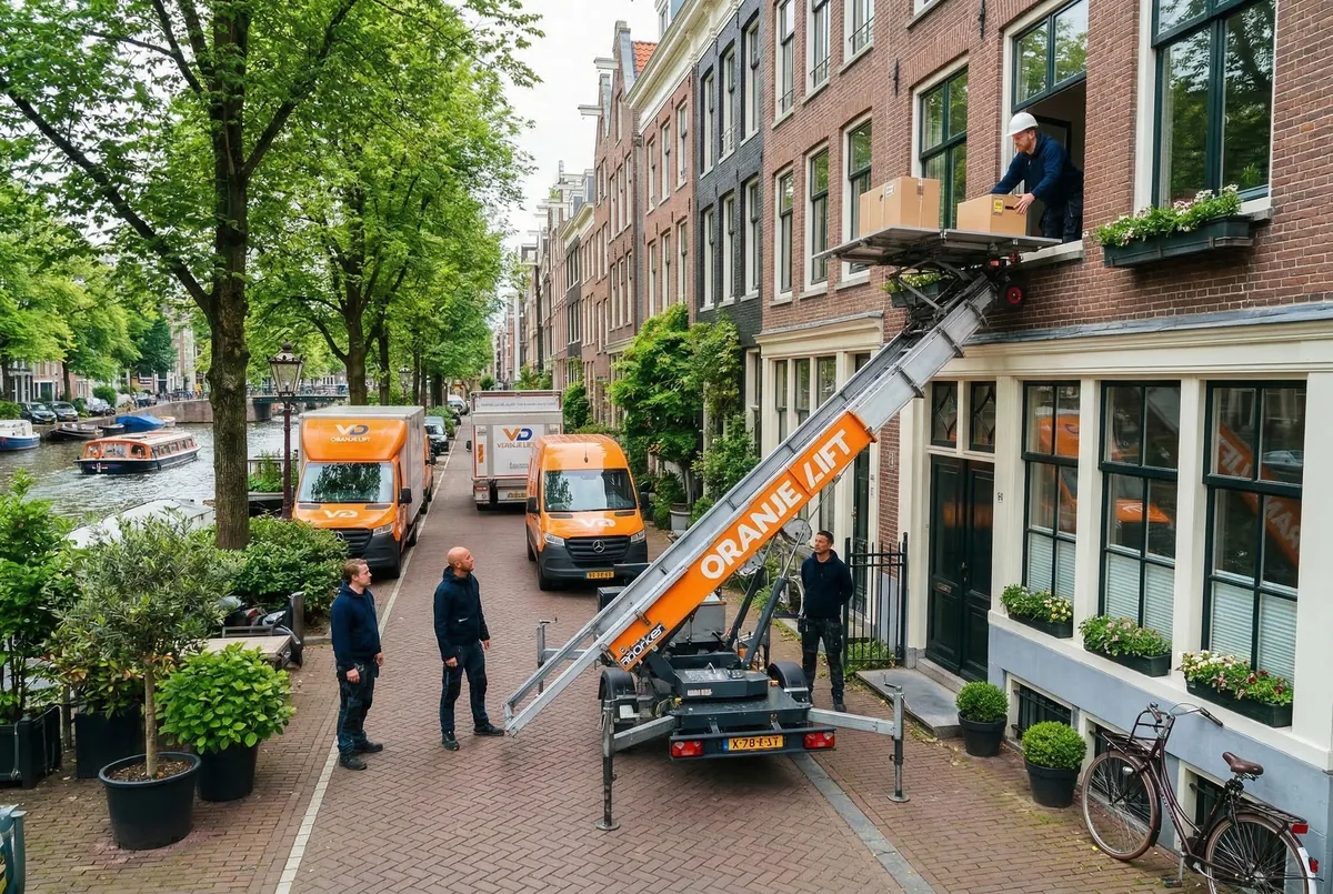 Verhuislift geplaatst bij appartement