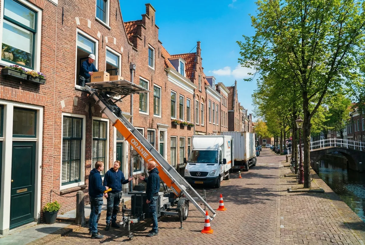 Aanhangerlift bij woning in Breda