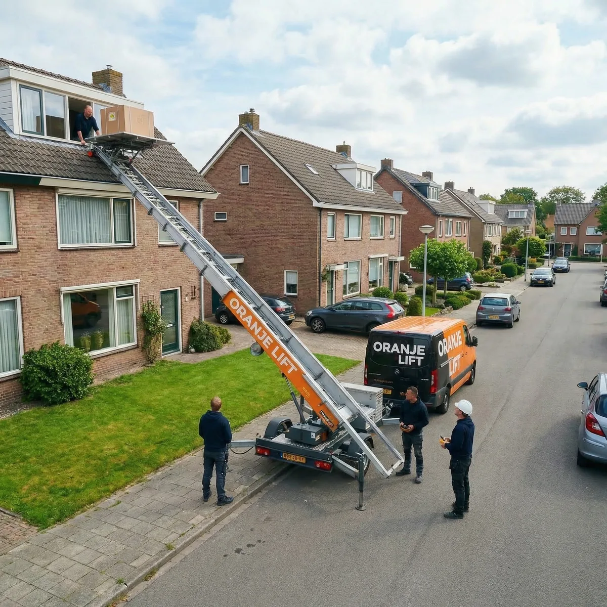 Verhuislift geplaatst in woonwijk Breda